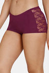 Zivame Low Rise Full Coverage Boyshorts - Dark Purple — thumbnail 4